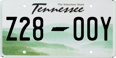 TN license plate Z2800Y