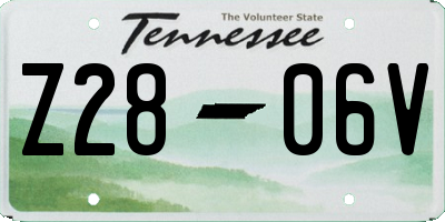 TN license plate Z2806V
