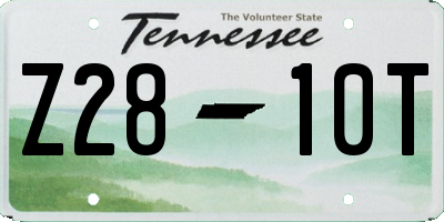 TN license plate Z2810T