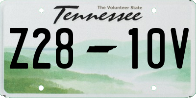 TN license plate Z2810V