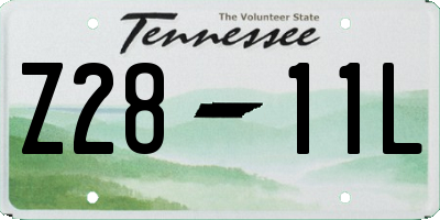 TN license plate Z2811L