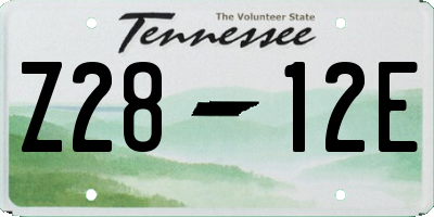 TN license plate Z2812E