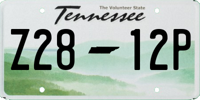 TN license plate Z2812P
