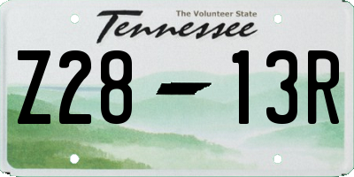 TN license plate Z2813R
