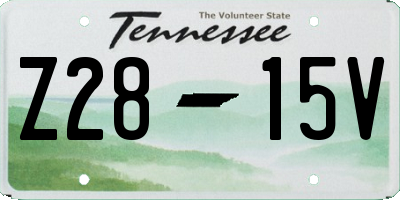 TN license plate Z2815V