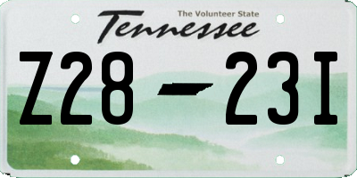TN license plate Z2823I