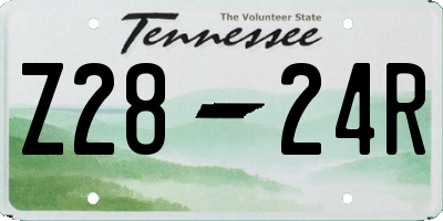 TN license plate Z2824R