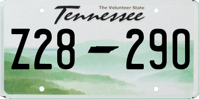 TN license plate Z2829O