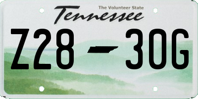 TN license plate Z2830G