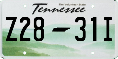 TN license plate Z2831I