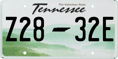 TN license plate Z2832E