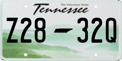 TN license plate Z2832Q
