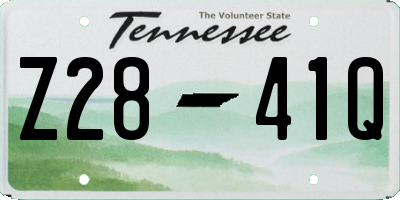 TN license plate Z2841Q