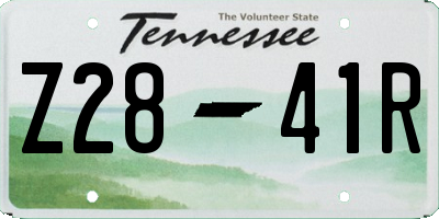 TN license plate Z2841R