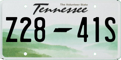 TN license plate Z2841S
