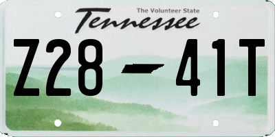 TN license plate Z2841T