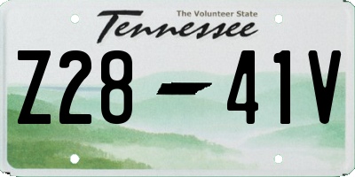 TN license plate Z2841V