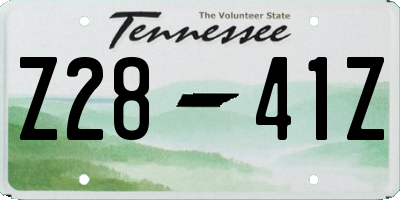 TN license plate Z2841Z