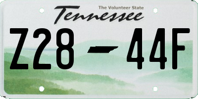 TN license plate Z2844F
