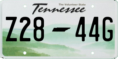 TN license plate Z2844G