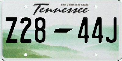 TN license plate Z2844J