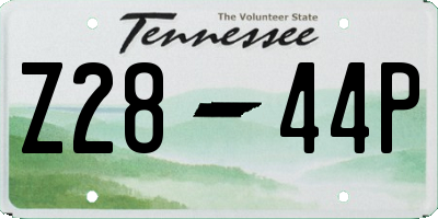 TN license plate Z2844P
