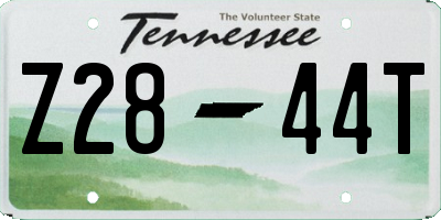 TN license plate Z2844T