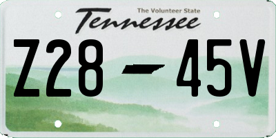TN license plate Z2845V