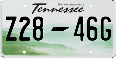 TN license plate Z2846G