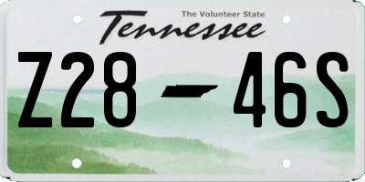 TN license plate Z2846S