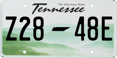 TN license plate Z2848E