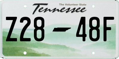 TN license plate Z2848F