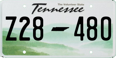 TN license plate Z2848O