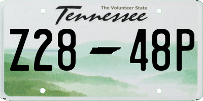 TN license plate Z2848P