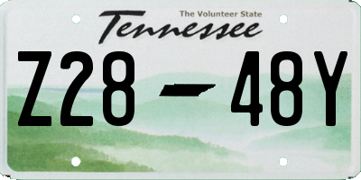 TN license plate Z2848Y