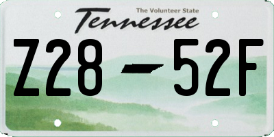 TN license plate Z2852F