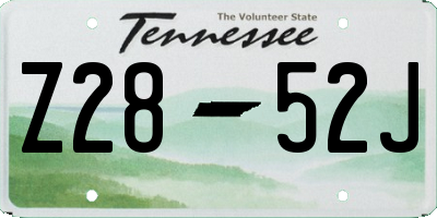 TN license plate Z2852J