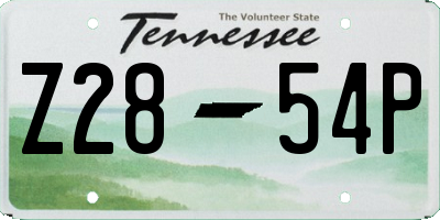 TN license plate Z2854P