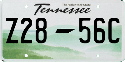 TN license plate Z2856C