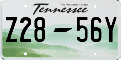 TN license plate Z2856Y