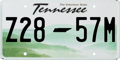 TN license plate Z2857M