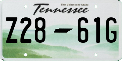 TN license plate Z2861G