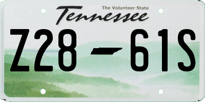 TN license plate Z2861S