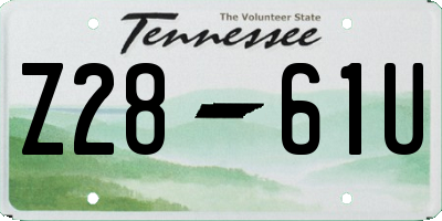 TN license plate Z2861U