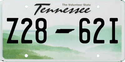 TN license plate Z2862I