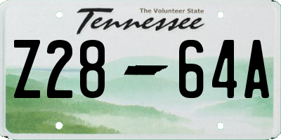 TN license plate Z2864A