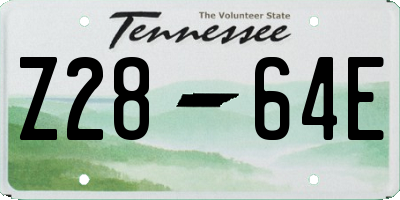 TN license plate Z2864E