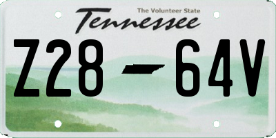 TN license plate Z2864V