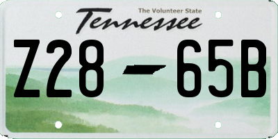 TN license plate Z2865B