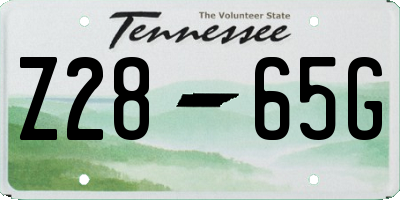 TN license plate Z2865G